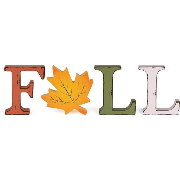 4 Pcs Thanksgiving Wooden Table Decor Vintage Farmhouse Autumn Harvest Signs - Picture 1 of 7